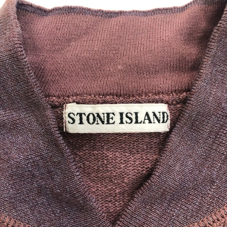中古◆ストーンアイランド ヴィンテージ  ウール混 トップス セーター イタリア製 ボルドー系 メンズ サイズM Stone Island 【AFB2】