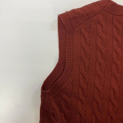 中古◆バフィ×ビームス F 別注 ケーブル ニットベスト メンズ サイズ50 ブラウン BAFY × BEAMS F 【AFB12】