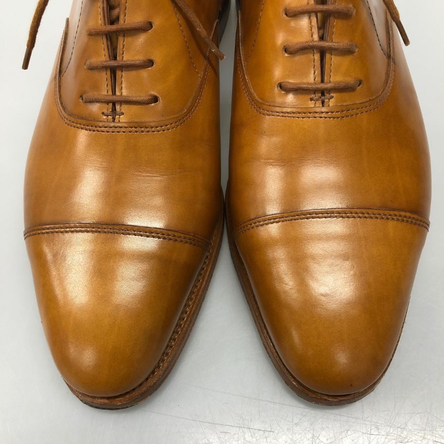 ジョンロブ レザーシューズ シティ2 カーフ ストレートチップ 7000ラスト サイズUK6.5E ブラウン JOHN LOBB CITY ビジネスシューズ 約25.0cm【LA】【中古】
