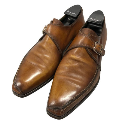 ベルルッティ カリグラフィー シングルモンク  サイズ 8 ブラウン  BERLUTI ビジネスシューズ 約26.5cm【LA】【中古】