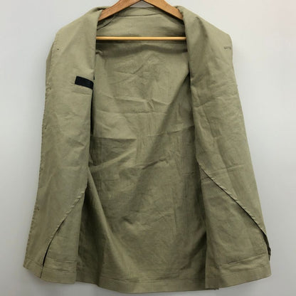 極美品◆フストヒメノ テバジャケット カーキ リネン コットン メンズ サイズ46想定 JUSTO GIMENO 【AFF22】