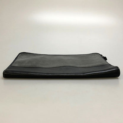 シセイ レザーケース タブレットケース ドキュメントケース スエード×レザー コンビ メンズ グレー Cisei FIRENZE【AFE3】【中古】