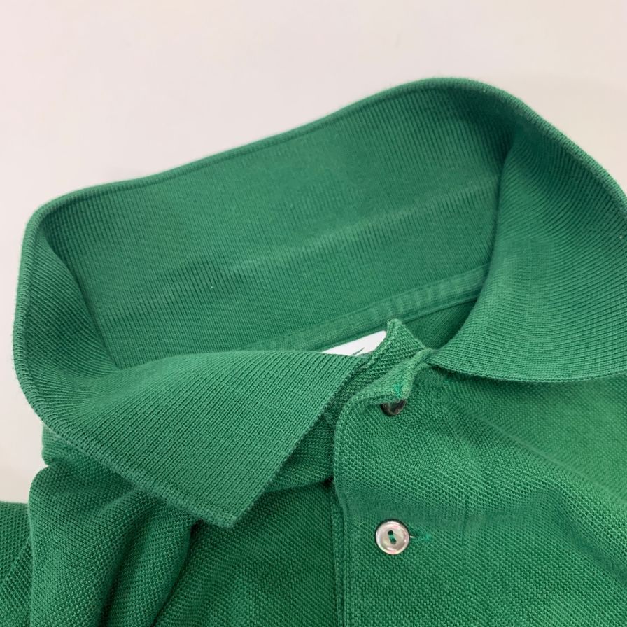 美品◆ラコステ クラシックフィット 長袖ポロシャツ メンズ サイズ USL グリーン LACOSTE 【AFB9】