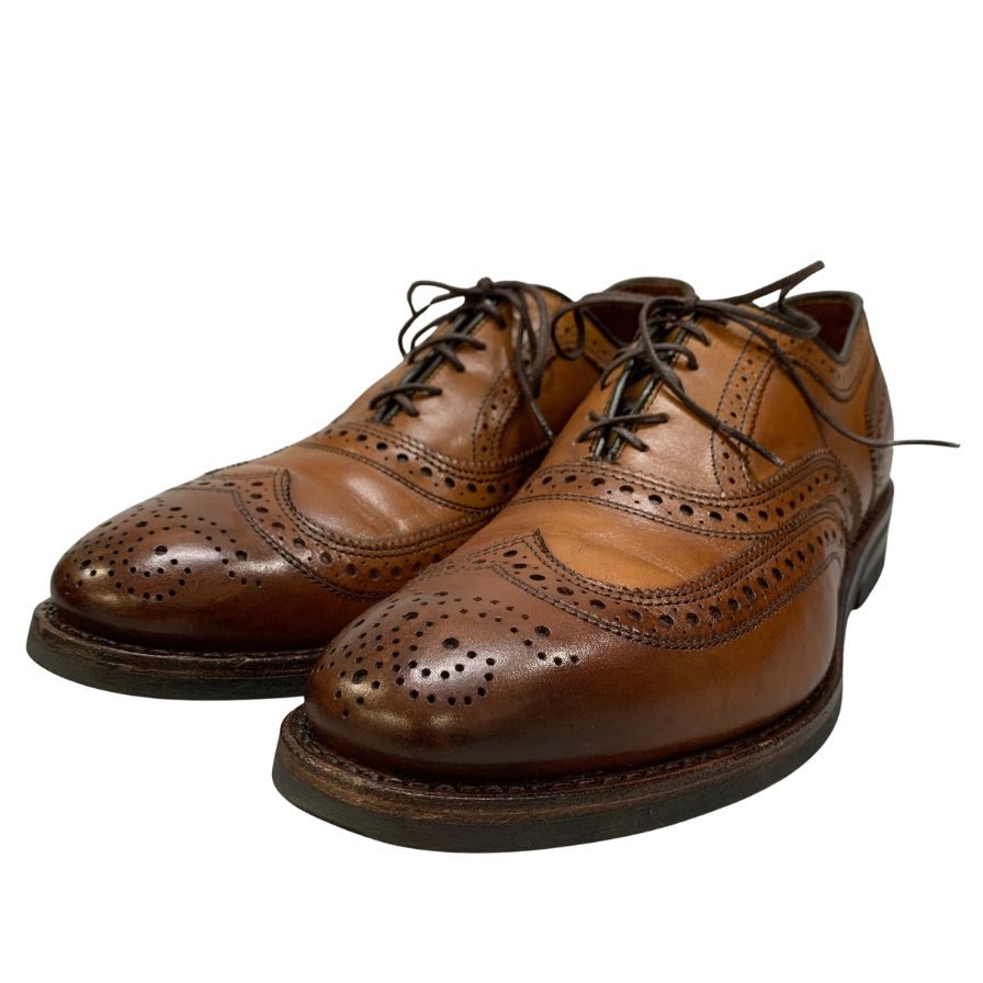 アレンエドモンズ レザーシューズ マカリスター ウイングチップ カーフ ブラウン サイズUS7.5 Allen Edmonds McAllister ビジネスシューズ 約25.5cm【LA】【中古】