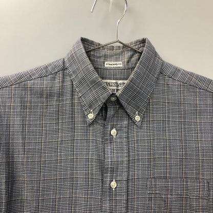 美品◆インディビジュアライズドシャツ 長袖シャツ ボタンダウン チェック グレー メンズ サイズ15-32 INDIVIDUALIZED SHIRTS 【AFB51】
