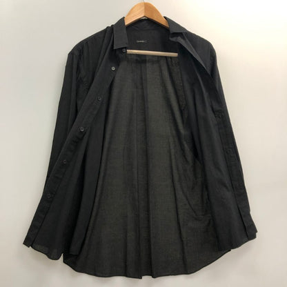 極美品◆コモリ 26SS コモリシャツ KHADI コットン ブラック メンズ サイズ2 D01-02010 COMOLI 【AFB13】