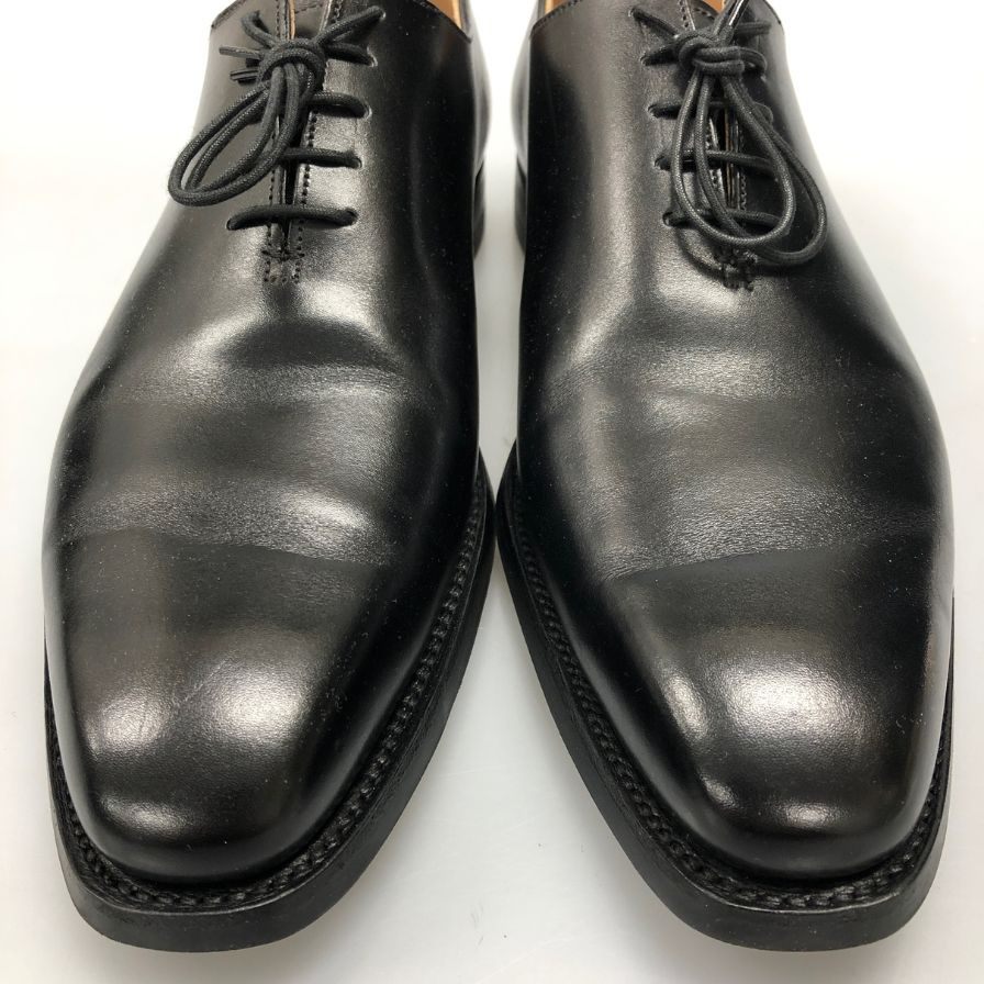 クロケット&ジョーンズ レザーシューズ ALEX プレーントゥ サイズ8 メンズ ブラック CROCKETT&JONES ビジネスシューズ 約26.5cm【LA】【中古】