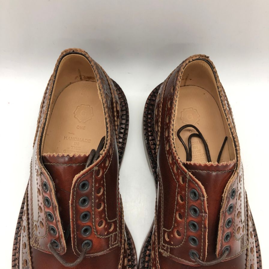 グレンソン アーチー ウィングチップ レザーシューズ ブラウン サイズ 6 メンズ GRENSON 約25.0cm【AFD13】