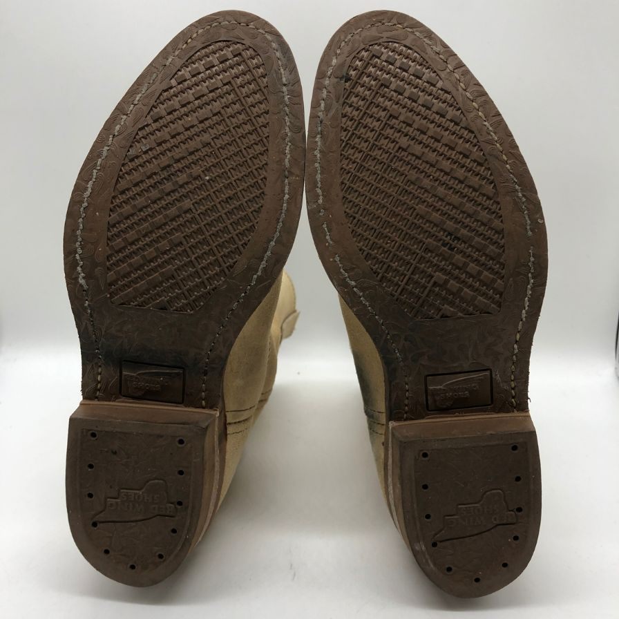 レッドウィング 8156 スウェード ロングブーツ メンズ US7 ベージュ red wing 約25.0cm【AFC5】
