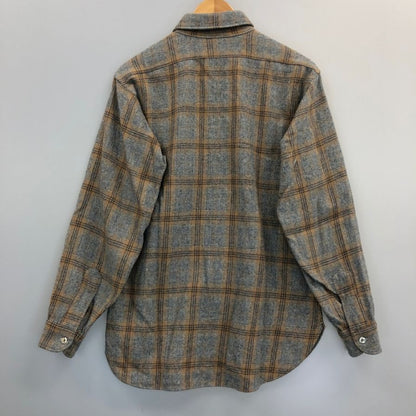 中古◆ペンドルトン 70S チェックシャツ ウール ベージュ系 メンズ サイズM PENDLETON 【AFB37】