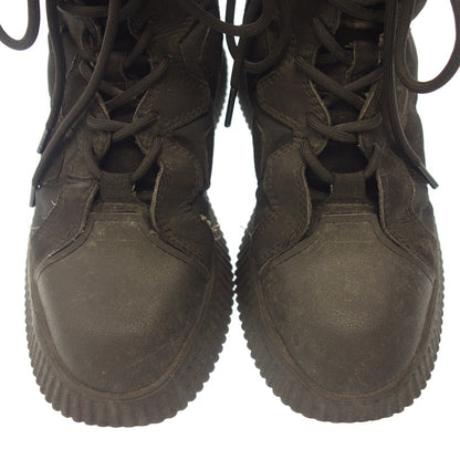 二手的 ◆Julius 侧拉链系带靴子 717FWM4 男式尺寸 7 黑色 JULIUS [AFC12] 