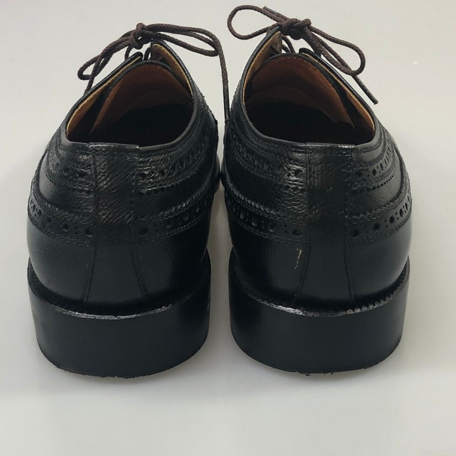 スコッチグレイン レザーシューズ ウィングチップ シボレザー 923 ブラック 25.5EE メンズ SCOTCH GARIN 約25.5cm【AFD9-2】