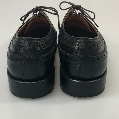 スコッチグレイン レザーシューズ ウィングチップ シボレザー 923 ブラック 25.5EE メンズ SCOTCH GARIN 約25.5cm【AFD9-2】