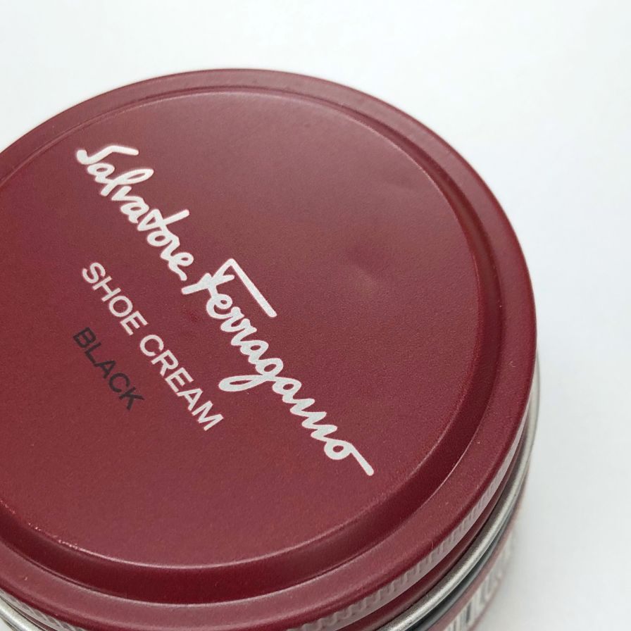 サルヴァトーレ フェラガモ クリーム 補色 靴磨き シュー クリーム ブラック 55g Salvatore Ferragamo Shoe CREAM【AFI15】【中古】
