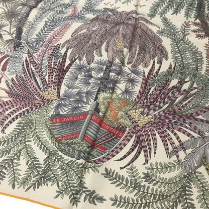 エルメス スカーフ カレ90 ダブルフェイス LE JARDIN DES PEINTRES 画家たちの庭 シルク バイカラー レディース HERMES【AFI20】
