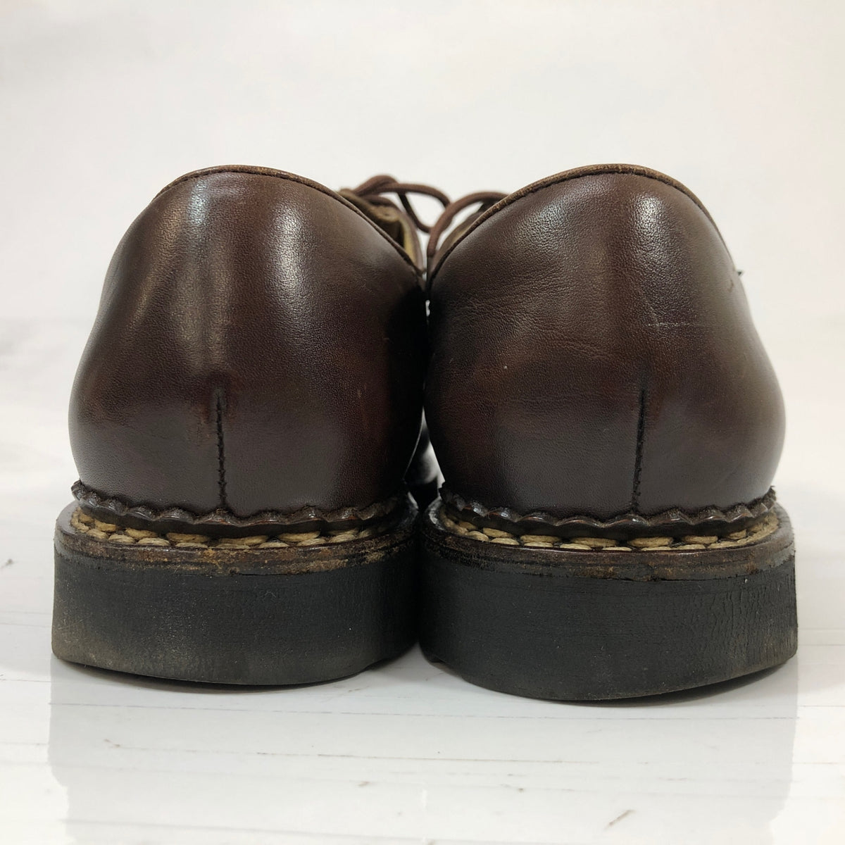 パラブーツ ミカエル カーフレザー チロリアンシューズ メンズ サイズ40 ブラウン PARABOOT ビジネスシューズ 約25.0cm【LA】【中古】