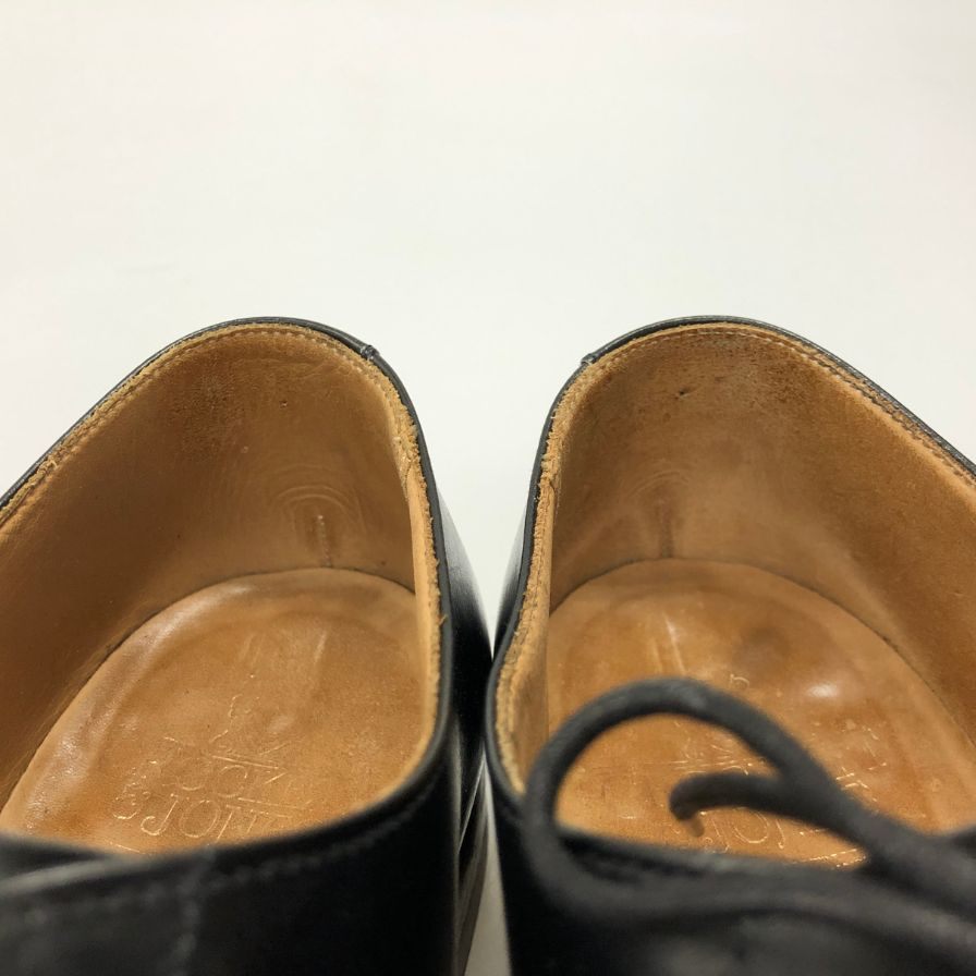 クロケット&ジョーンズ シップス別注 ストレートチップ ハラム 348ラスト サイズ7E ブラック CROCKETT&JONES HALLAM SHIPS ビジネスシューズ 約25.5cm【LA】【中古】