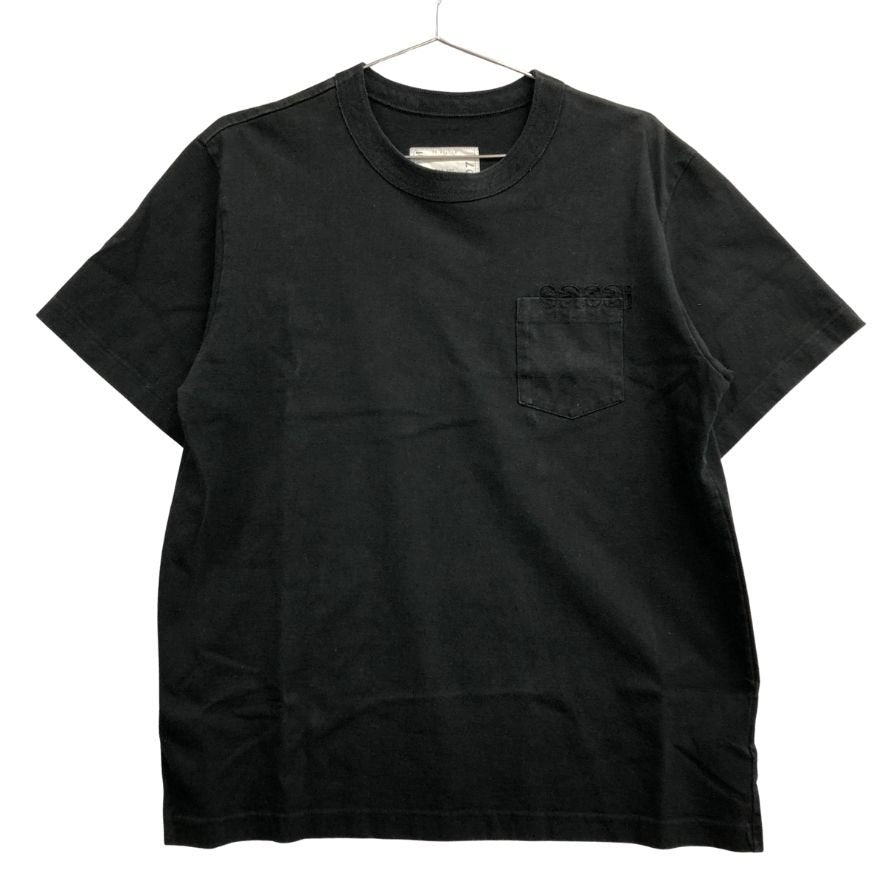 中古◆サカイ 半袖Tシャツ 刺繍ロゴポケット ブラック サイズ3 25ｰ01071S Sacai 【AFA21】