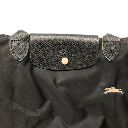 ロンシャン トートバッグ 折り畳み式 ナイロン×レザー ブラック レディース LONGCHAMP【AFE6】