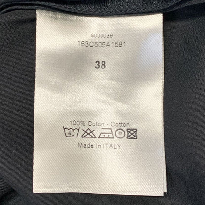 美品◆ディオール オム コットン 長袖スタンドカラーシャツ 163C505A1581 イタリア製 メンズ サイズ38 ブラック DIOR HOMME 【AFB35】