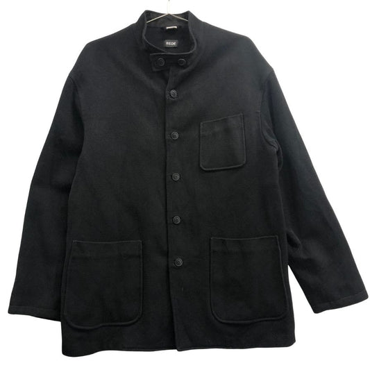美品◆レデ ワークジャケット ブラック メンズ サイズXL FRONT11201 REDE 【AFB7】