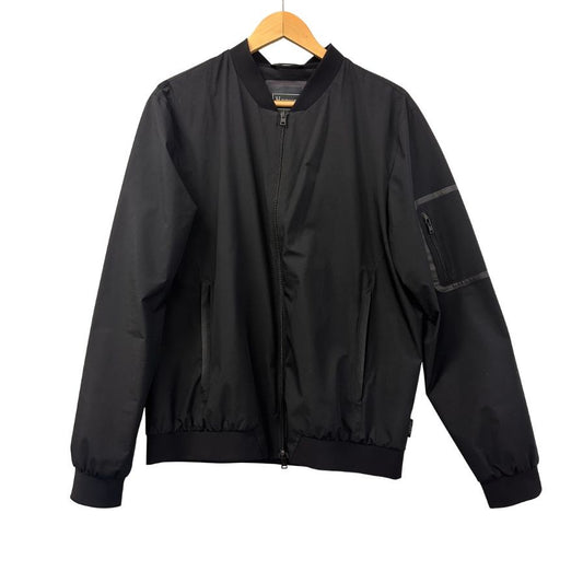 美品◆ヘルノ ラミナー MA-1 ナイロン ボンバージャケット ゴアテックス メンズ ブラック サイズ50 Herno 【AFB34】