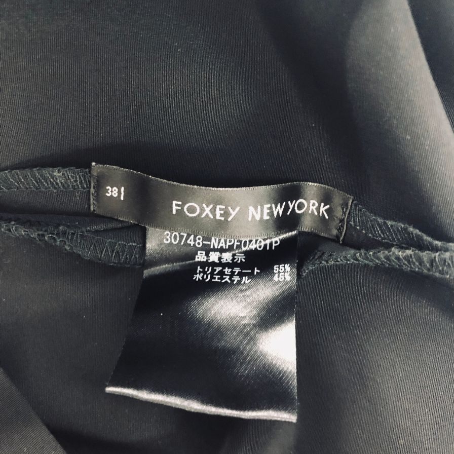 フォクシーニューヨーク 30748 リトルタックパンツ ショート丈 レディース ブラック サイズ38 FOXEY NEW YORK 【AFB20】