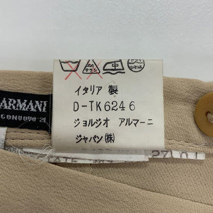 ジョルジオアルマーニ パンツ バックジップ ベージュ レディース サイズ38 GIORGIO ARMANI 【AFB37】