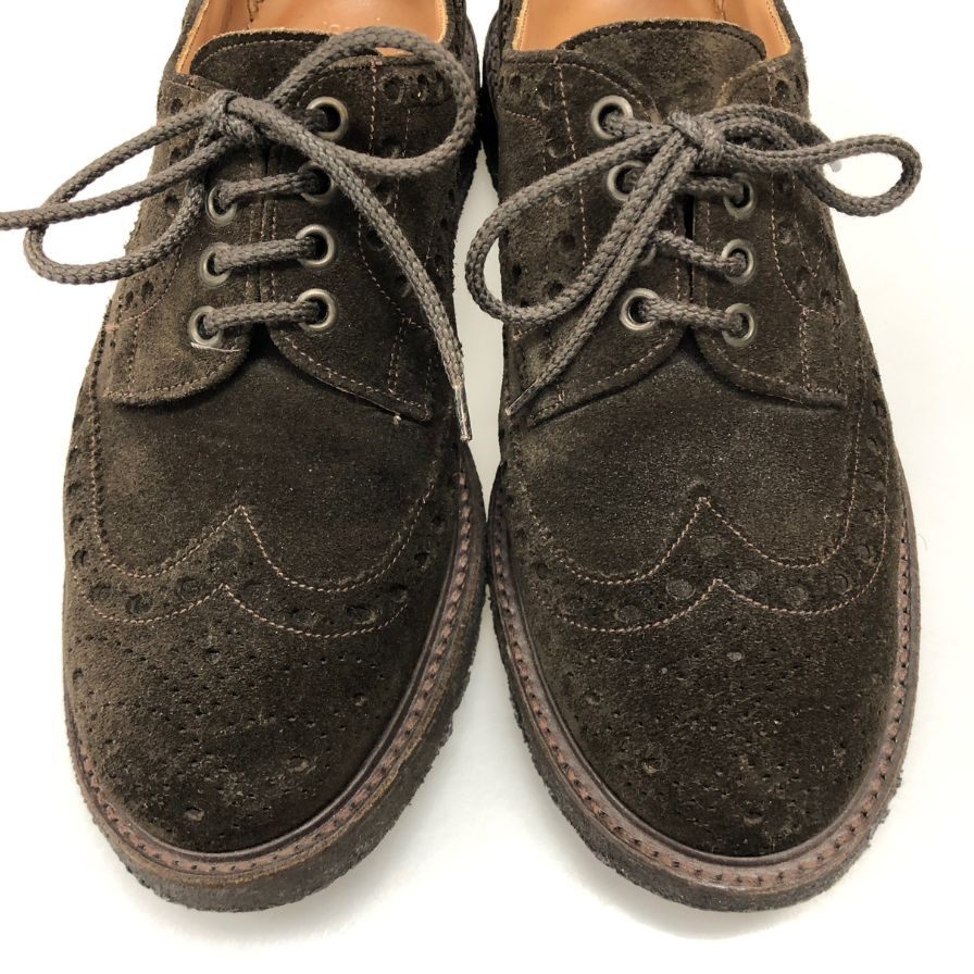 チーニー ウイングチップ スエード ダーク ダークブラウン UK6 JOSEPH CHEANEY 約25.0cm【AFC2】