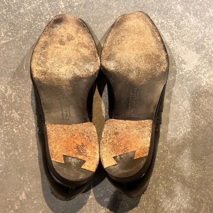 クロケット&ジョーンズ フルブローグ ブラック カーフ サイズUK7D CROCKETT&JONES ビジネスシューズ 約25.5cm【LA】【中古】
