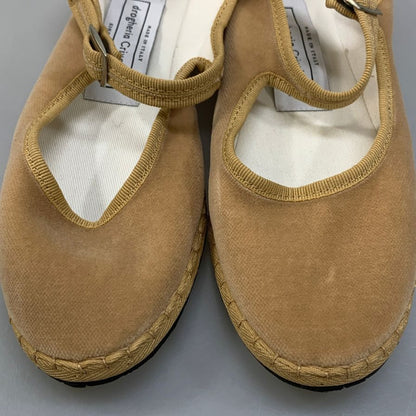 ドロゲリア クリベリーニ バレーシューズ ベルベット イタリア製 レディース 36 ベージュ Drogheria Crivelini 約23.0cm【AFF13】