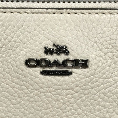 コーチ チェーン ミニ スタッズ ハンドバッグ ポーチ ホワイト COACH【AFE10】