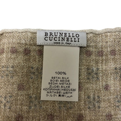 ブルネロクチネリ ポケットチーフ シルク ホワイト系 BRUNELLO CUCINELLI【AFI9】【中古】