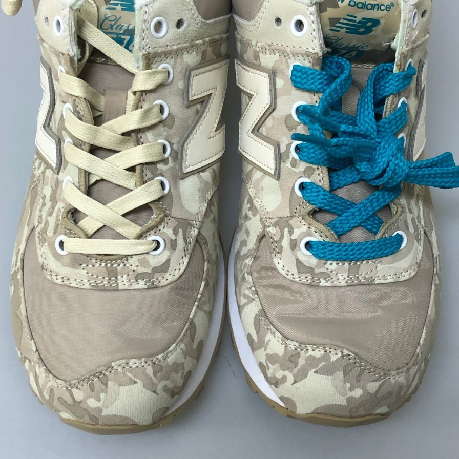 ニューバランス スニーカー 574 クラシック カモフラ柄  メンズ 28.5cm ベージュ New Balance 約28.5cm【PTM5】