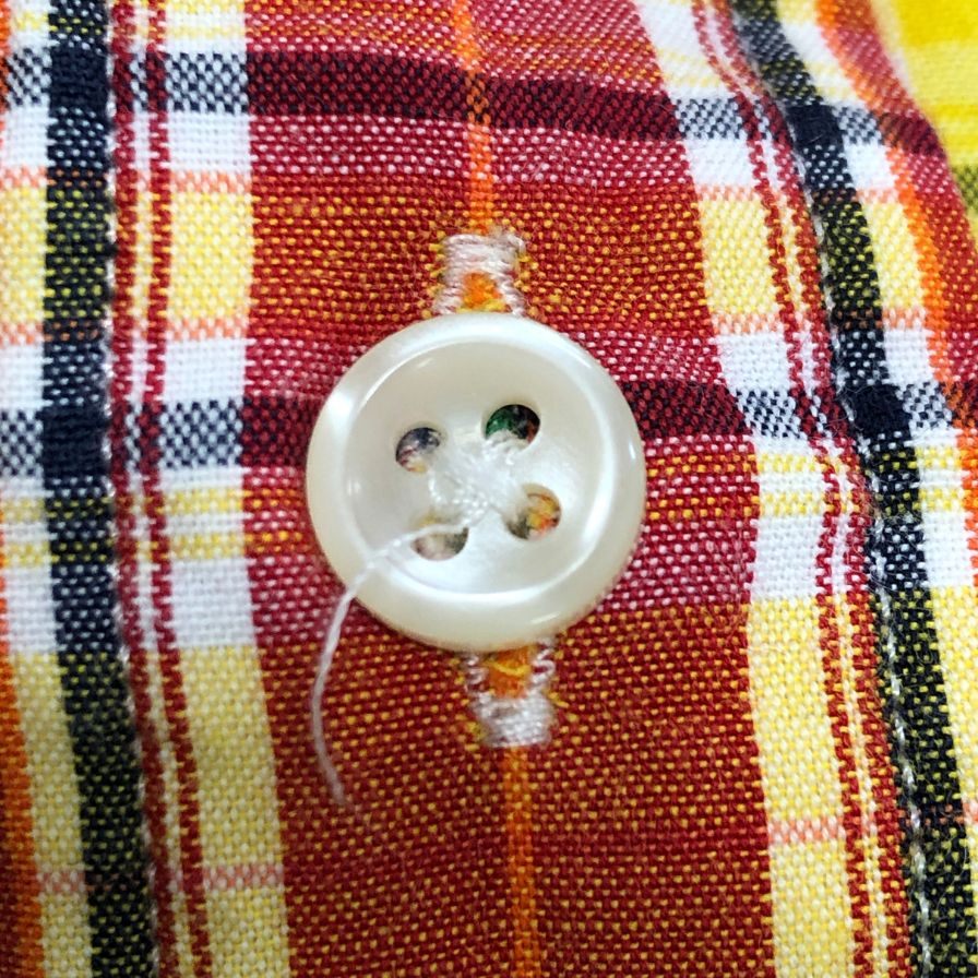 美品◆ラルフローレン ボタンダウンシャツ 90S オールド チェック メンズ サイズM Ralph Lauren 【AFB39】