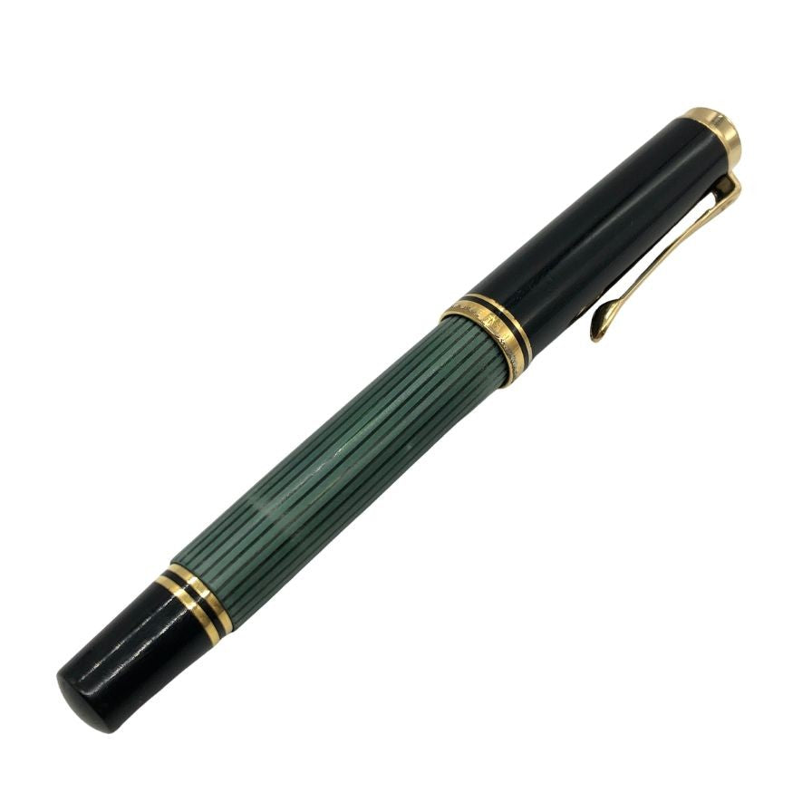 ペリカン 万年筆 14C-585 EF ストライプ  ブラック×ゴールド  PELIKAN【AFI13】