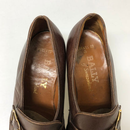 バリー モンクストラップ ビットローファー ブラウン サイズ5ハーフ メンズ BALLY 約24.0cm【AFC36】