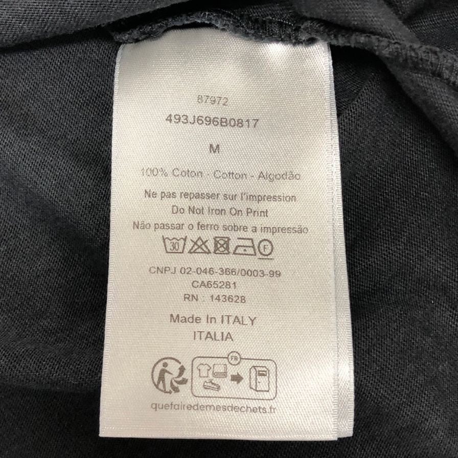 中古◆クリスチャンディオール 24AW 半袖Tシャツ スズラン バックプリント ブラック メンズ サイズM 493J696B0817 DIOR 【AFB13】