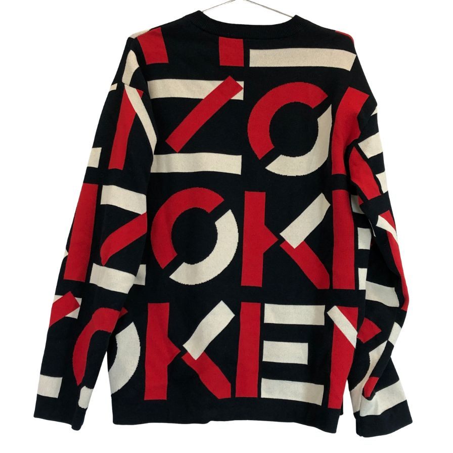 美品◆ケンゾー クルーネックロゴプリントコット ソニット マルチ FA65PU5323SC  KENZO 【AFB9】