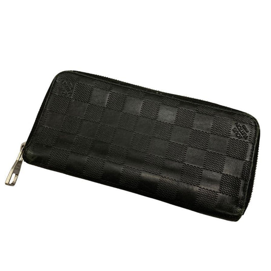 中古◆ルイ ヴィトン 財布 N63548 ダミエ アンフィニ ジッピー ヴェルティカル LOUIS VUITTON【AFI18】