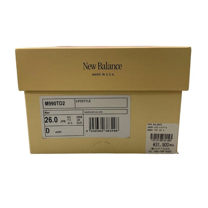 ニューバランス スニーカー メンズ USA製 サイズ 26cm グレー M990TD2 New Balance 約26.0cm【AFD1】