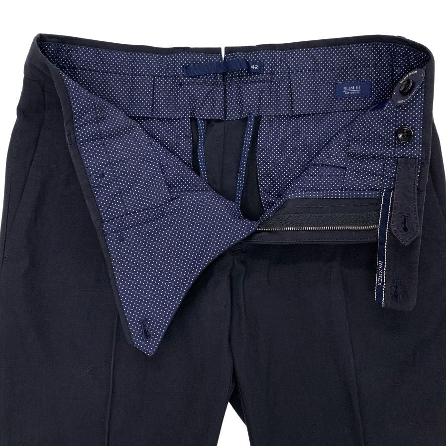 49 極美品　インコテックス　incotex スラックス　42 ネイビー 49 極美品 インコテックス incotex スラックス 42 ネイビー