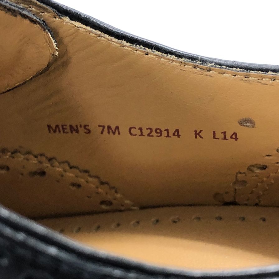 コールハーン レザーシューズ ウィングチップ 本革 ブラック メンズ サイズ7 COLE HAAN 約25.5cm【AFD13】