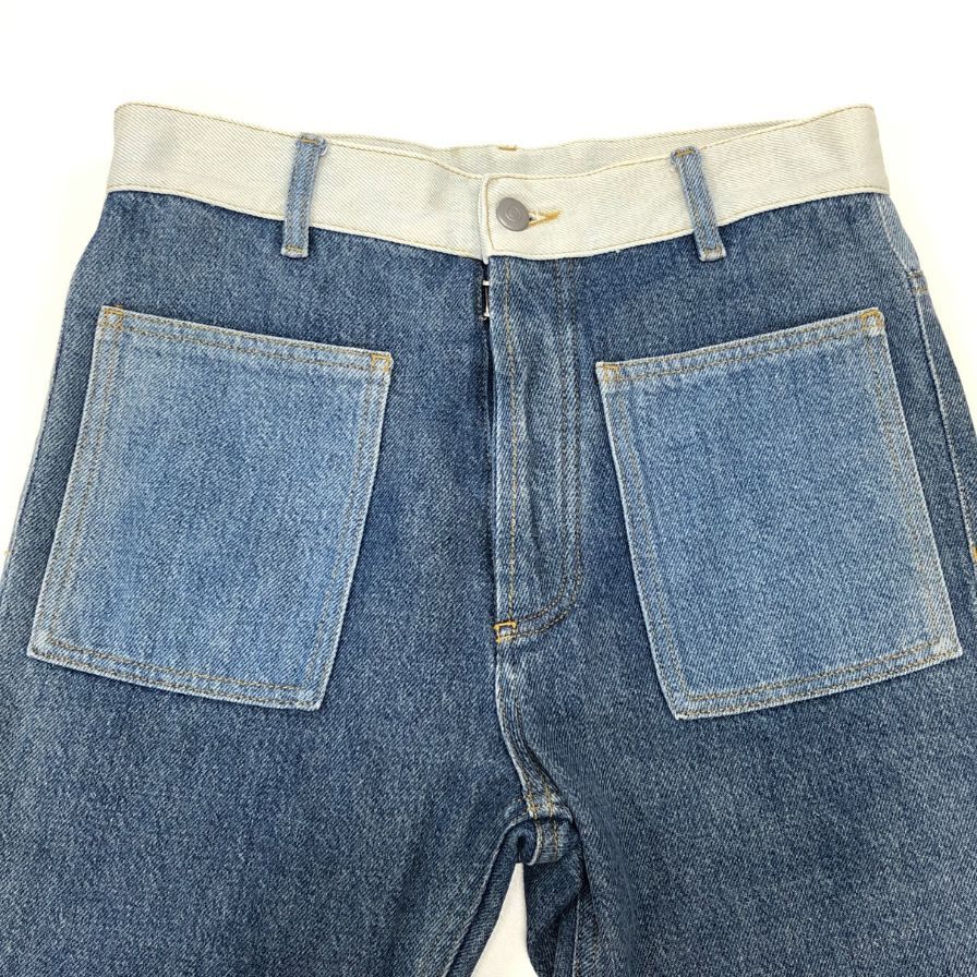 メゾン マルジェラ デニムパンツ 再構築 ストレート 19年製 S50LA0117 インディゴブルー サイズ28 メンズ Maison Margiela 【AFB19】