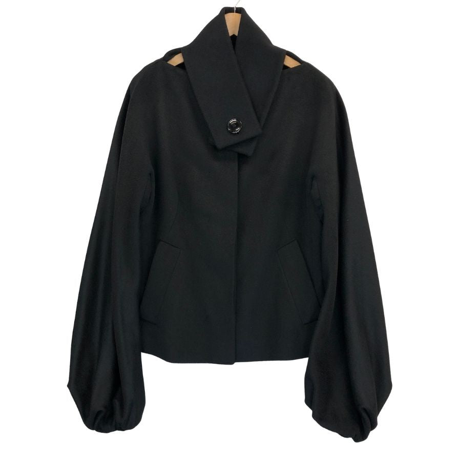 極美品◆トマソ ステファネリ コート ショート丈 ブラック レディース サイズ46 TOMASO STEFANELLI 【AFB28】