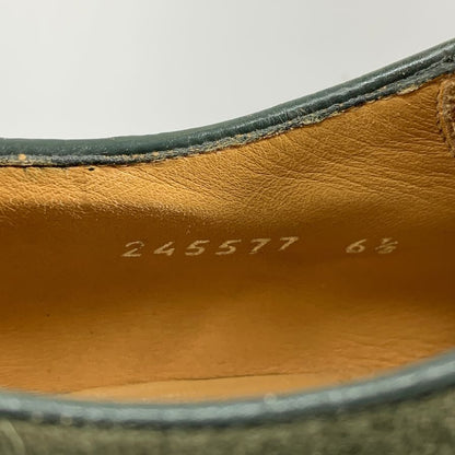 グッチ リザード スエードコンビ シューズ グリーン メンズ サイズ6.5 GUCCI 約25.5cm【AFC35】