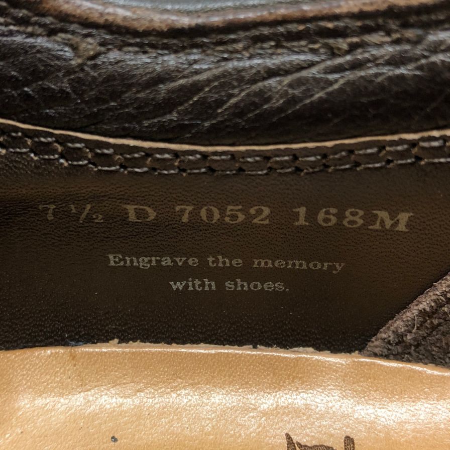 ラッドシューズ レザシューズ Vチップ 7052 メンズ サイズ7.5 ブラウン系 Rutt shoes 約25.5cm【AFD12】
