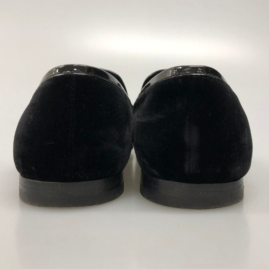 フェラガモ ビットローファー 67438 ベロア メンズ ブラック サイズ9 FERRAGAMO 約26.5cm【AFC47】