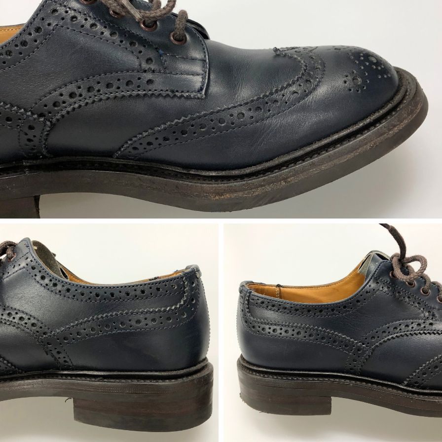 トリッカーズ ウイングチップ L5633 メンズ ネイビー サイズUK6  Tricker's ビジネスシューズ 約24.5cm【LA】【中古】