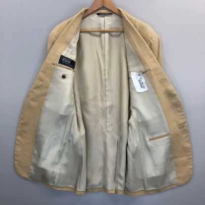 美品◆ポロ ラルフローレン 2Bジャケット リネン メンズ サイズ96A7表記 Polo by Ralph Lauren 【AFB21】